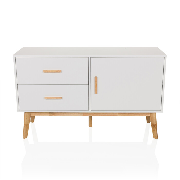 Сервант / комод TAROLO 120 x40x72 см 2 шухляди 1 двері білий hjh LIVING
