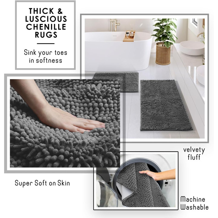 Набір аксесуарів для ванної кімнати Clara Clark Bad-Set Hunter Green (6 предметів) – зелений, повний комплект + килимок для ванної