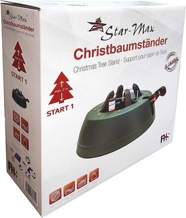 Підставка для ялинки Star-Max від FHS Start 1 32,5 см 2 л зелена