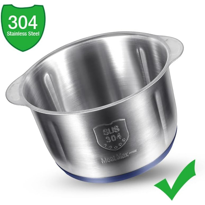 Електричний подрібнювач м'яса Zerkleinerer 500 Вт, 5л з 6-ма лезами з нержавіючої сталі, універсальний для м'яса, овочів, фруктів, цибулі, дитячого харчування