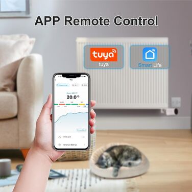 Розумний термостат для радіатора Salcar WiFi, сумісний з Alexa та Google Home, програмований, Tuya Smart, без шлюзу