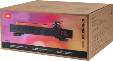Вініловий програвач JBL Spinner BT з Bluetooth та aptX HD, чорний/помаранчевий, преміум-якість