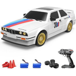 RC Дрифт-кар Mostop 1/16, 2.4GHz, 4WD, 30+ км/год, LED, 2 акумулятори, Білий