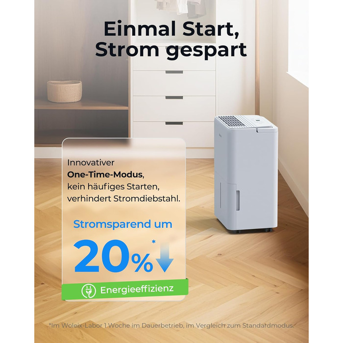 Електричний осушувач повітря 12L з таймером, фільтром та шлангом, для підвалу та приміщень до 122м³, гарантія 10 років