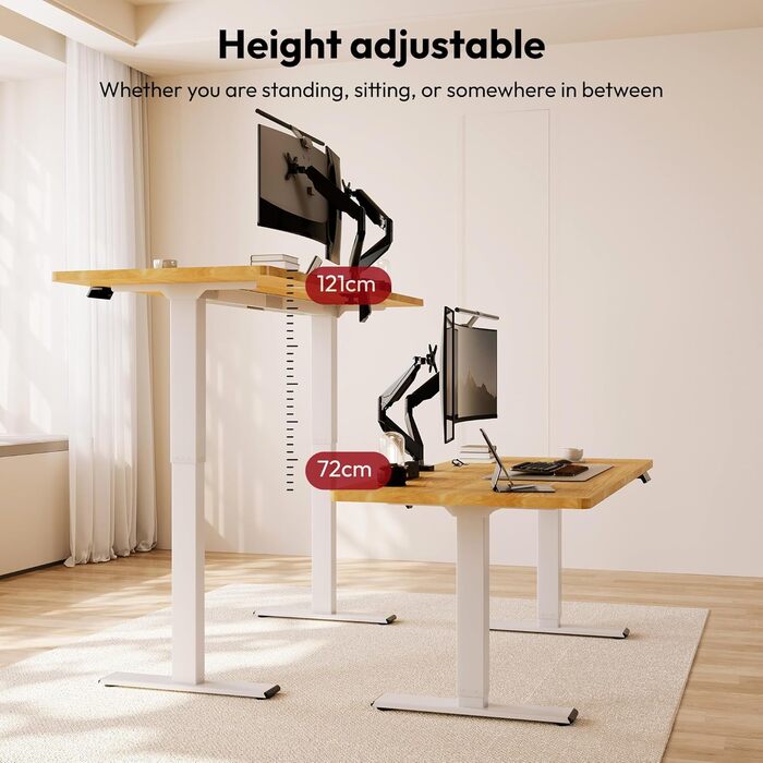 Регульований стіл Sanodesk 160x70 см – електричний підйомний стіл, чорний, до 90 кг