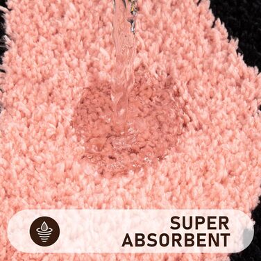 Набір для ванної кімнати Boho від Pauwer, 3 шт: килимок з мікрофібри, коврик для душу та унітазу, богемний дизайн (Чорний, 18'x26'+18'x48'+U Shape 20'x24')