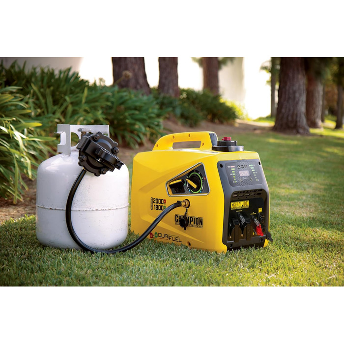 Генератор Champion 8200i-E-DF-EU: бензин/газ, 2000 Вт, інверторний, LED-дисплей, тихий, Dual Fuel