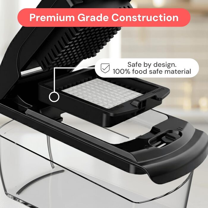 Набір для нарізки овочів та фруктів 4-в-1 (білий) - спіралізатор, нарізчик, тертка, нарізчик цибулі