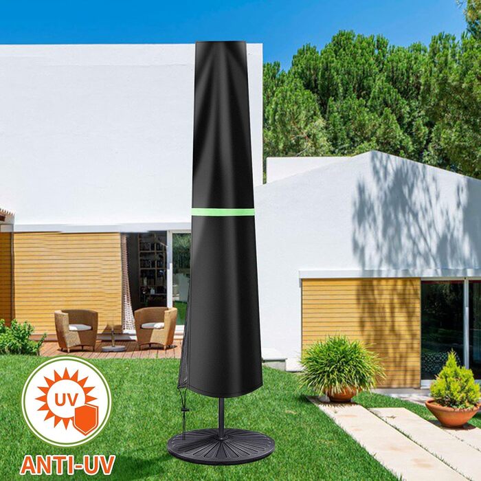 Чохол для парасольки GEMITTO, водонепроникний, для парасольки типу Ampelschirm, 280x30x81/46cm, захист від сонця та вітру, для парасольки 2-4м