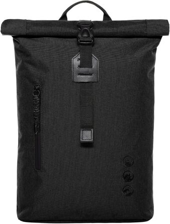Рюкзак SONS OF ALOHA Roll-Top Slim & Small Daypack Alani - легкий міський рюкзак - ПЕТ перероблений, водовідштовхувальний - зі знімним чохлом для ноутбука 14-футовий рюкзак для велосипеда чорний