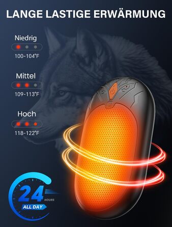 Електричні грілки для рук 2 шт., ультралегкі, перезаряджувані, портативні, 3 режими нагріву, до 24 годин, багаторазові USB грілки для рук для активного відпочинку взимку сірого кольору