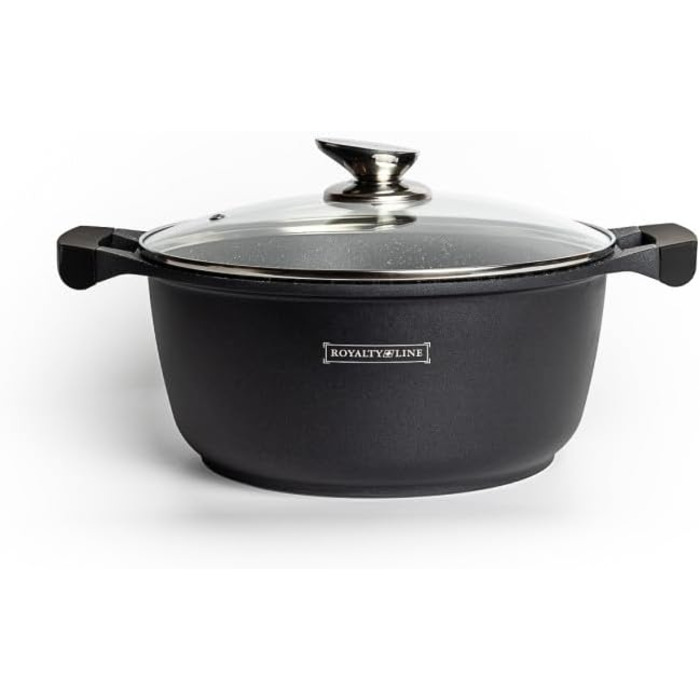 Набір посуду Royalty Line Lavica RL-ES1014M 14 предметів Rosso Borgogna - каструлі, сковороди та кришки для дому та професійної кухні