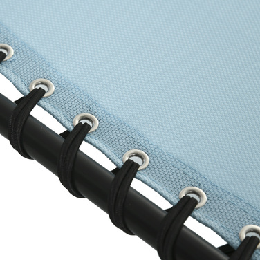 Шезлонг для відпочинку, складаний, з дихаючою оббивкою, металевий каркас, 189 x 58 x 30 см, блакитно-зелений