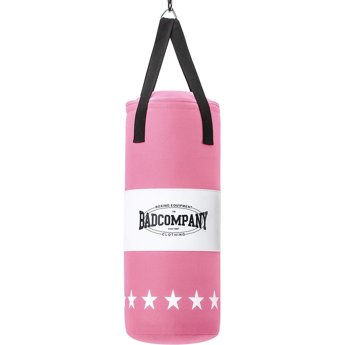 Боксерська груша Bad Company для дітей 55х25 см і рукавички 8 унцій рожева