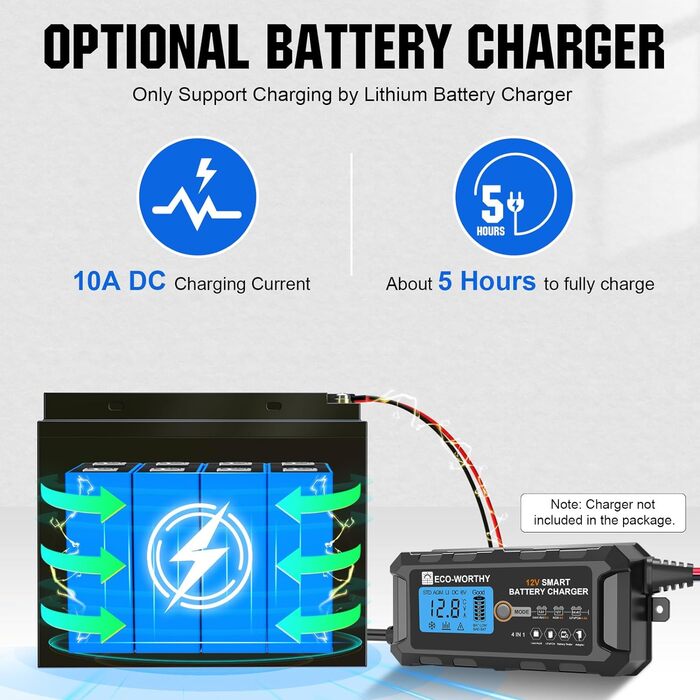 Акумуляторна батарея LiFePO4 50Ah 12V із захистом від низьких температур BMS і 4000-15000 циклів, літієва батарея 1280 Втгод для автофургону, сонячної системи, човна, домогосподарства, комплект сонячних панелей, кемпінг (12,8 В 50 Ач)