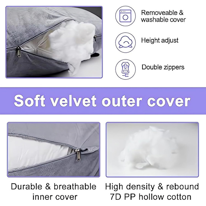 Подушка для вагітних U-подібної форми, тілоподібна подушка для сну, підтримка спини, стегон, ніг та живота