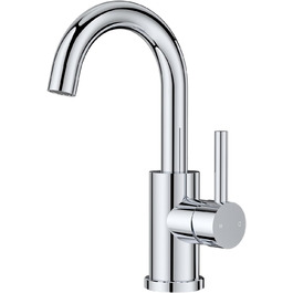Змішувач для ванної кімнати/кухні FORIOUS Hoch 360° з нержавіючої сталі, з підйомом 175 мм, з підключенням до гарячої та холодної води, полірований хром