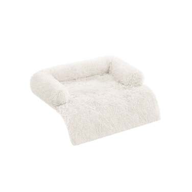 Лежак для собак FluffyHug для маленьких і середніх собак - Cloud White / L 95 x Ш 85 x В 16 см