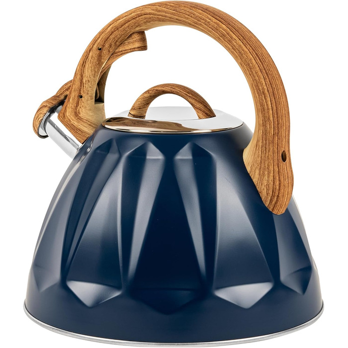 Чайник для води Karl Hausmann Induktion 3L з автоматичним свистком - нержавіюча сталь, сумісний з індукційними, газовими та електричними плитами