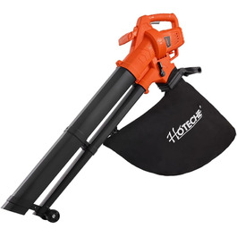 Hoteche 3000W потужний листягрій з функцією подрібнення та всмоктування | Швидкість вітру 270 км/год | Об'єм всмоктування 13 м³/хв | У комплекті мішок для збору листя 45л