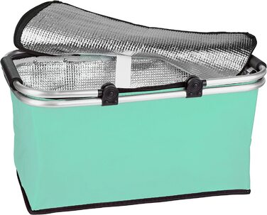 Складна корзина для покупок ONVAYA з функцією охолодження / / складна корзина з кришкою / ізольована корзина господарська сумка складна корзина / складна термокорпус (Mint)
