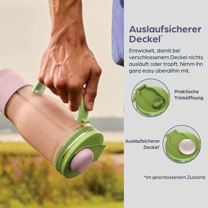 Блендер Ninja BlendBoss DB351EUBL з портативним стаканом: 3 автоматичні режими, блакитно-ягідний колір