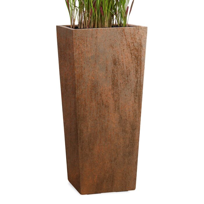 Планцверк® Вазон для рослин з фібергласу конічної форми Rost 70x33x33см - морозостійкий, преміум-якість, з ефектом лотоса