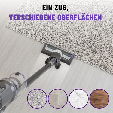 Бездротовий пилосос Noaton Akku 50000 Pa з LED-дисплеєм та HEPA-фільтром, для твердих поверхонь, килимів та шерсті тварин (AVC600)