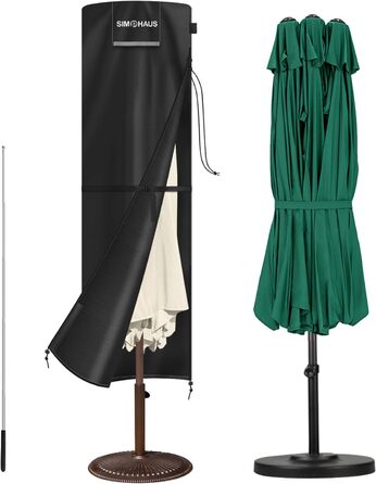 Чохол для парасольки 4м, захисний чохол для парасольки з розкривною тканиною до 400см Ø, чохол для парасольки, захист від УФ-променів, Oxford Fabric, 280x70/70см