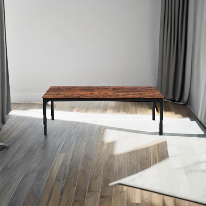 Стіл Tribesigns для кухні/вітальні, 200x70x75 см, індустріальний стиль, на 6-8 осіб, коричневий