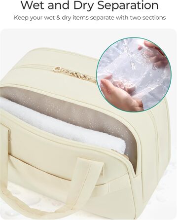 Сумка для косметики BAGSMART для жінок, велика дорожня косметичка, об'ємна косметична сумка, сумка для макіяжу та косметики з ручкою, чорна