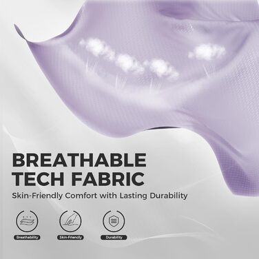 Ігровий крісло Dowinx з тканини та кишеньковим пружинним сидінням, крісло для геймерів з масажем та підголівником, ергономічне гоночне ігрове крісло з підніжкою, висувна підніжка (фіолетовий, висувна підніжка)