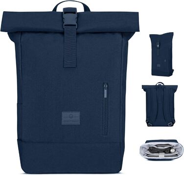 Рюкзак Johnny Urban для жінок і чоловіків - Robin Medium - ролтоп з відділенням для ноутбука для бізнес-велосипеда Uni - 15 л - екологічний - водовідштовхувальний (темно-синій)