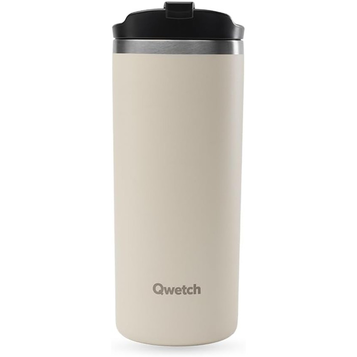 Термокружка QWETCH 470 мл з нержавіючої сталі - для кави та чаю, зберігає тепло 6 годин, холод 12 годин, без BPA, з герметичним закриттям, багаторазова