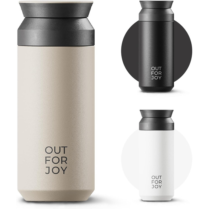 Термокружка з нержавіючої сталі 350 мл | Термокружка для кави/чаю з собою | З подвійними стінками, ізольована, не протікає | Travel Tumbler | Зберігає тепло 4 години / холод 8 годин (Бежевий Ivory)