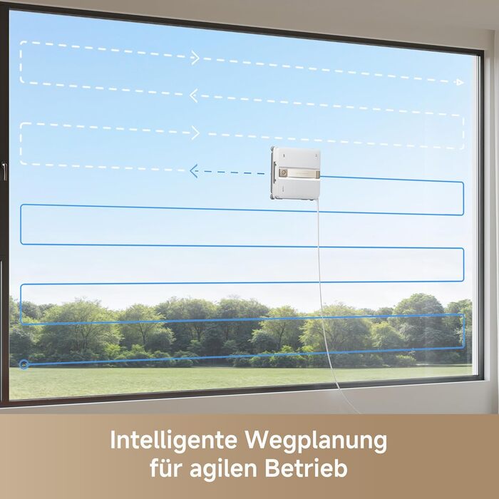 Робот для миття вікон MOVA N1, компактний, система подвійного розпилення, 8000 Па, безпечний, інтелектуальна навігація, повне покриття, все в одному