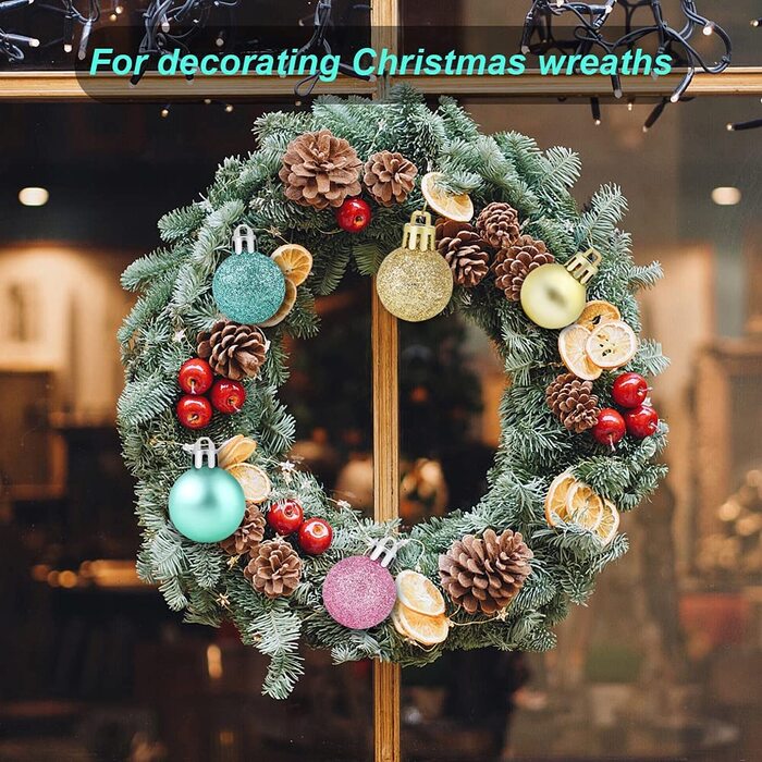 Різдвяні кулі прикраси для ялинки з 99 кольорових і блискучих ялинкових куль, набір маленьких підвісних різдвяних куль, декор