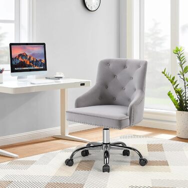 Крісло Fiximaster для офісу та дому: обертове, з регулюванням висоти, на коліщатках, сіре, до 135 кг