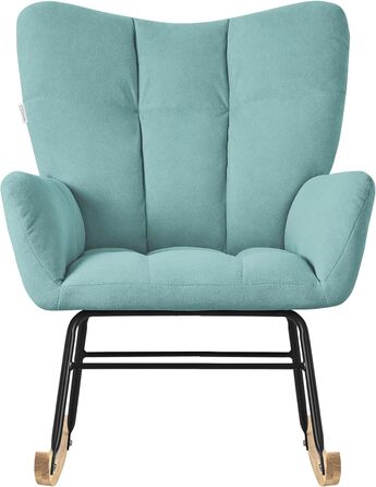 Крісло-гойдалка ML-Design Salbei з оббивкою під фліс, дерев'яні полози, для вітальні/спальні/балкона