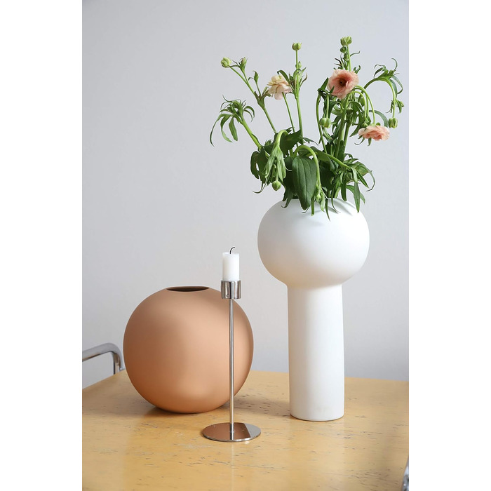 Ваза куляста Cooee Design, 20 см, кавово-молочний колір