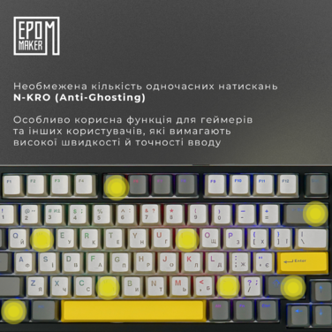 Клавіатура механічна бездротова EPOMAKER TH80 SE Flamingo Black (TH80-SE-B-F)