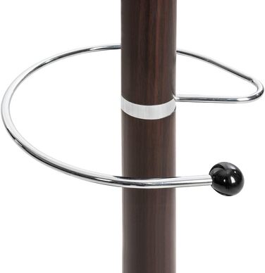 Тектайк Вішалка для одягу на металевій ніжці з важкою основою, 170 см, різні кольори (чорно-коричневий)