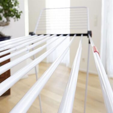 Сушарка для білизни Vileda Aluminium Infinity Flex XXL, телескопічні стійки, біла, готова до використання