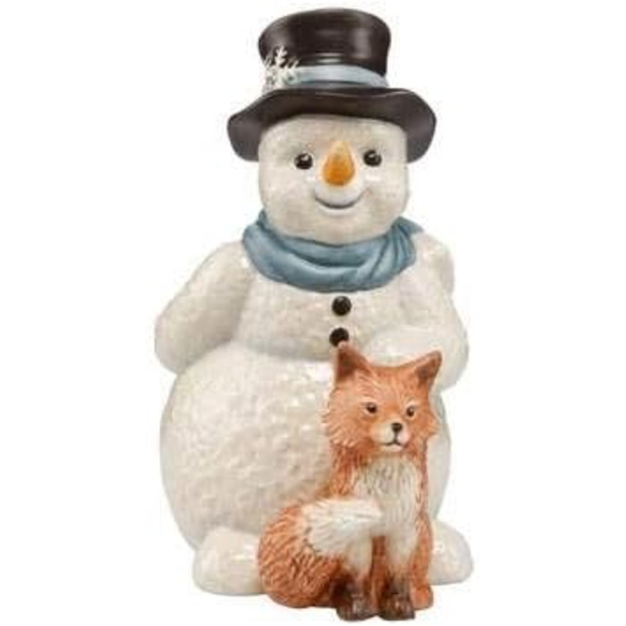 Фігурка сніговика Goebel X-Mas Мій розумний друг з керамограніту різнокольорова, розміри 6см х 9см х 12см, 66-703-61-1