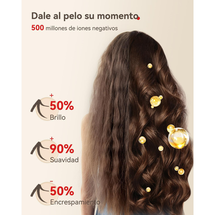 Професійний іонний фен для волосся з дифузором, безщітковий мотор 160 000 об/хв, швидке сушіння, сірий