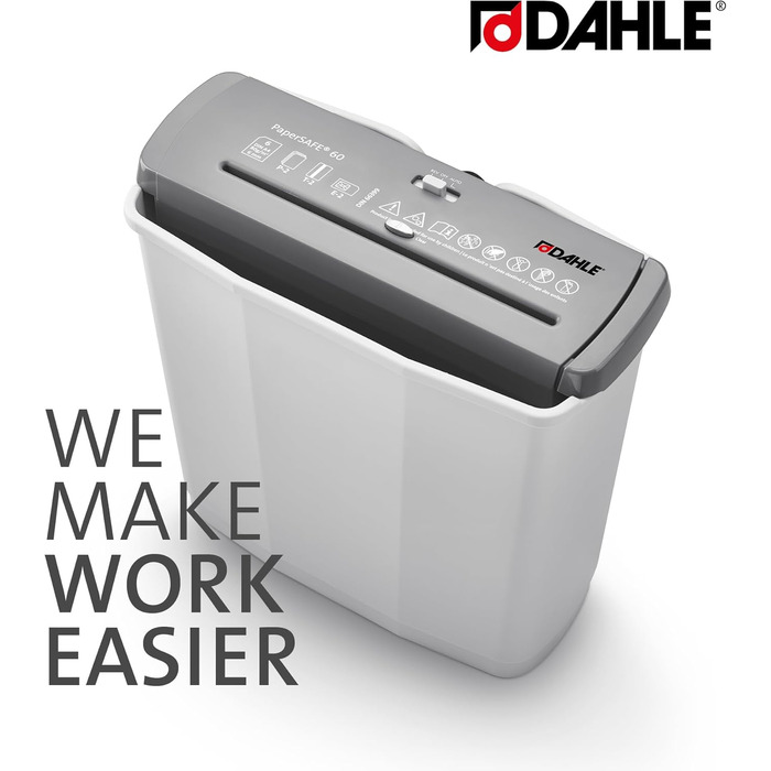 Шредер Dahle PaperSAFE PS 120: безпечне знищення документів, P4, 8 листів, сірий