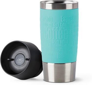 Термокружка Emsa Travel Mug Classic 360 мл, Mintgrün, з рукавом. Зберігає тепло 4 години, холод - 8 годин, 100% герметична.