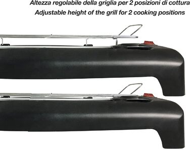 Електрогриль BEPER 90.871 з кришкою, антипригарна поверхня, нержавіюча сталь, чорний (2000 Вт)