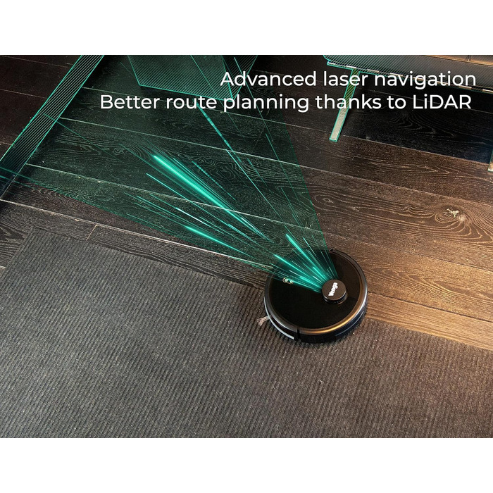 Робот-пилосос VG RVC 3002 BK: лазерна навігація, керування через додаток, чорний колір