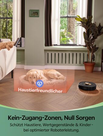 Робот-пилосос Vexilar з функцією миття підлоги, 8000Pa, LiDAR-навігація, 5 карт, 180 хв роботи, 50dB, керування через додаток та голосовий помічник, для твердих поверхонь та килимів, золотий